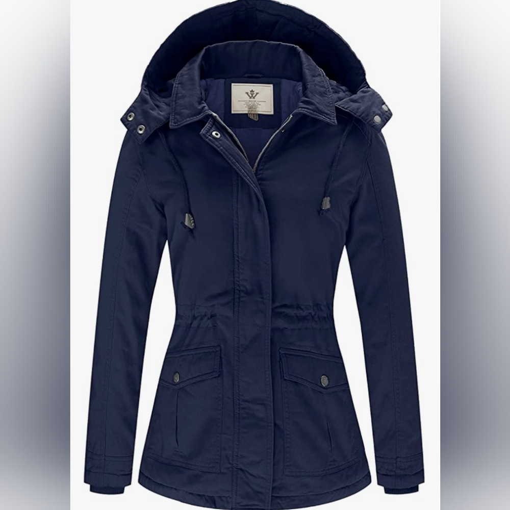WenVen Women's Winter Thicken Cotton Coat Warm Parka Jacket with Removable Hood